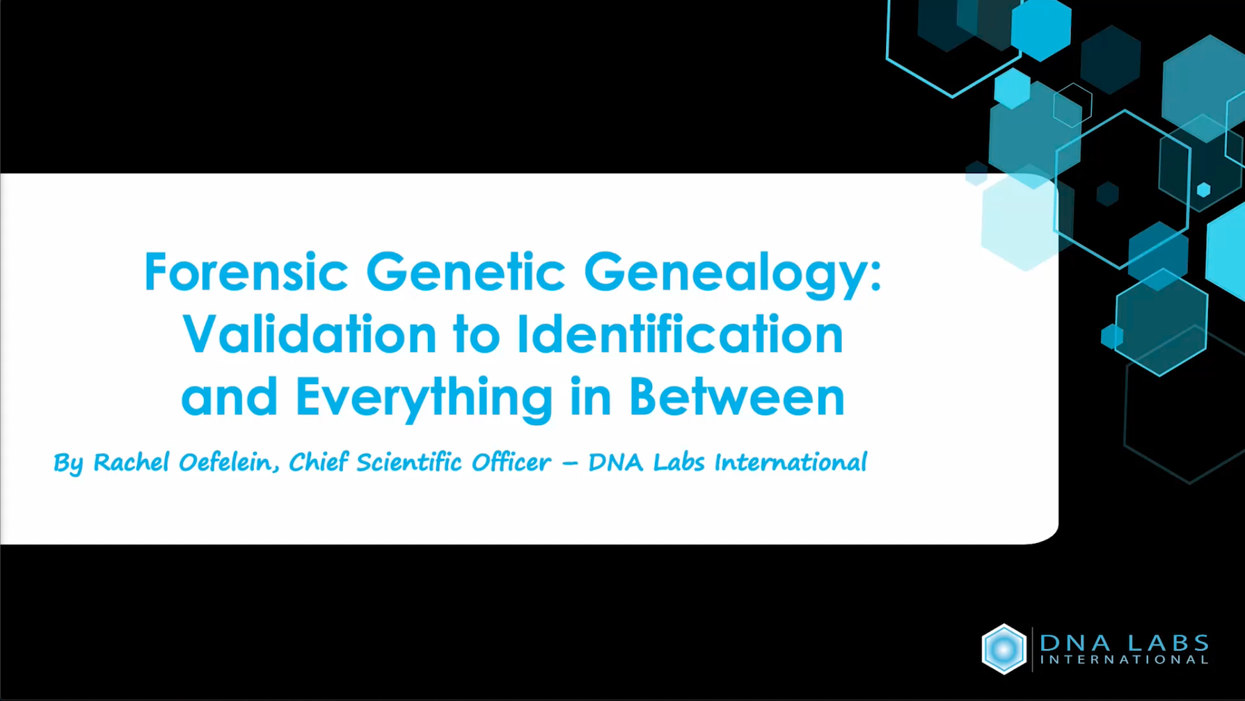 Forensic Genetic Genealogy Validation To Identification And Everything In Between Video 5565